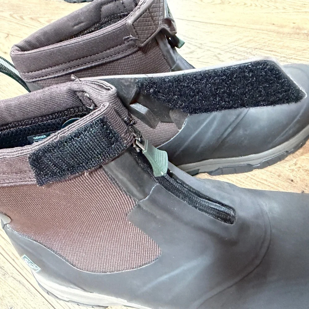 Muck Ankle Boots Men’s Size 14 Brown ,Apex, insulated, waterproof ,‎ mid zip NEW